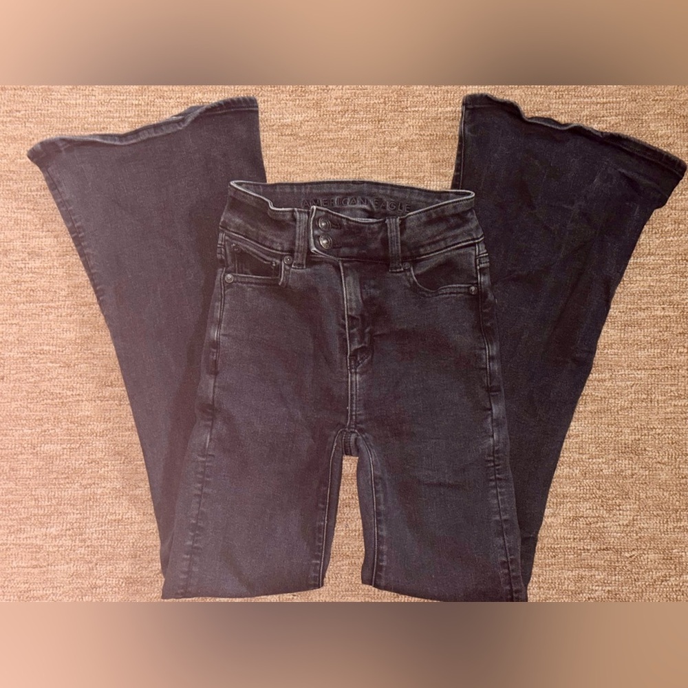 American Eagle Black Flare Jeans